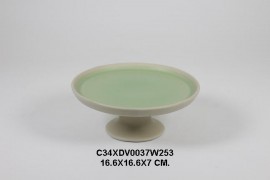 Tray with pedestal
